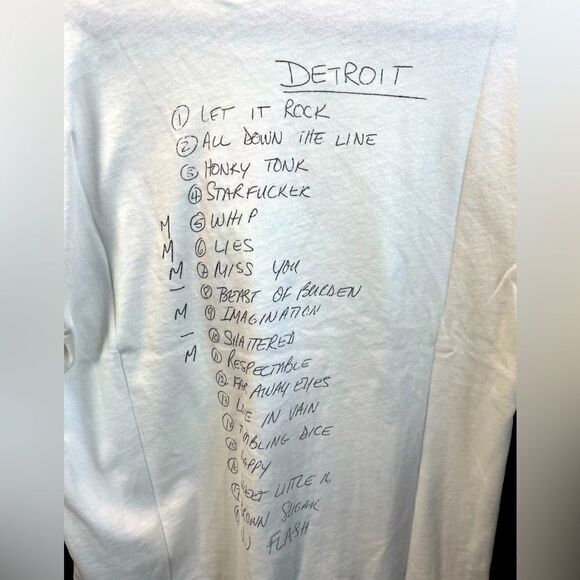 Daydreamer Rolling Stones Set List Detroit Crewneck Graphic Tour Tee. NNT. XS - Picture 3 of 3